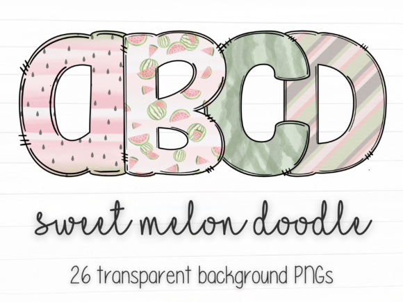 Download Pastel Rainbow Doodle Letters Alpha PNGs - Premium Resources