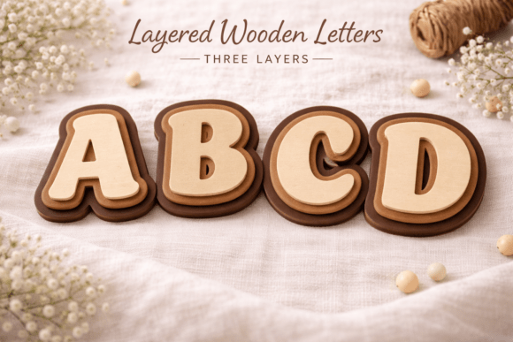 Download Layered Alphabet Letters SVG - Premium Resources