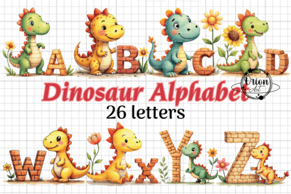 Download Dinosaur Alphabet 26 Letters PNG Clipart - Premium Resources