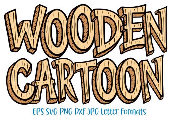 Download Wooden Cartoon Letters Doodle Font PNG - Premium Bundle
