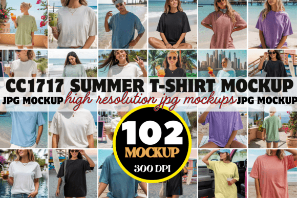 Download Comfort Colors 1717 Beach T-Shirt Mockup - Comfort Collection