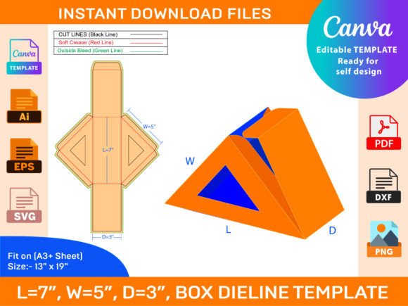 Download Creative Triangle Food Packaging 7x5x3'' - Creative Collection